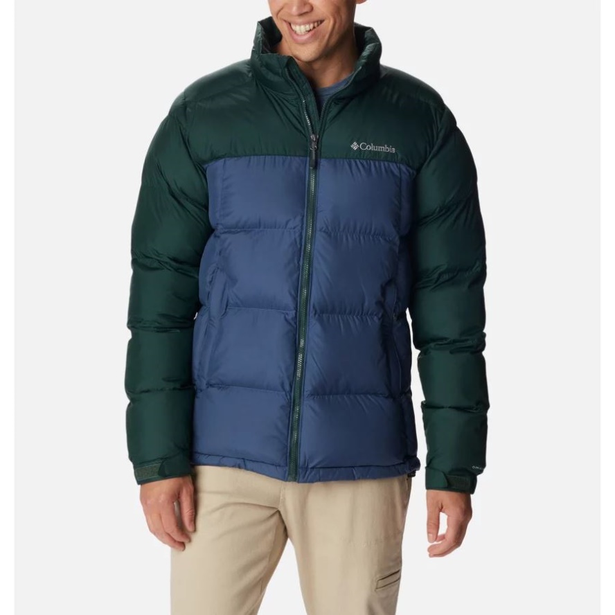 Men's Pike Lake Puffer Jacket Columbia Sale Dark Mountain/Spruce