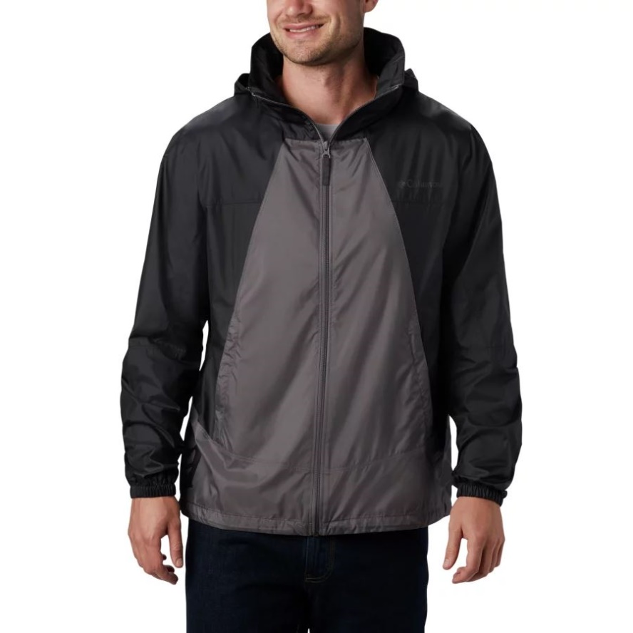 Men's Point Park Windbreaker Columbia Sale City Grey/Black