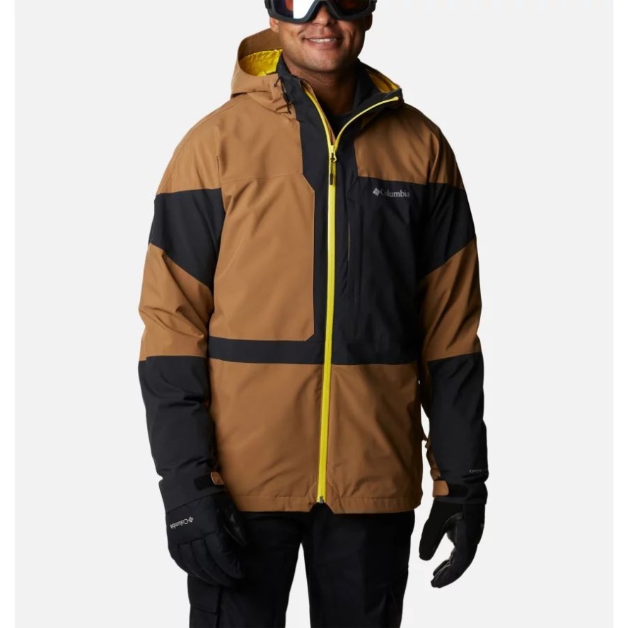 Men's Powder Canyon Interchange Jacket Columbia Sale Delta/Black/Laser Lemon