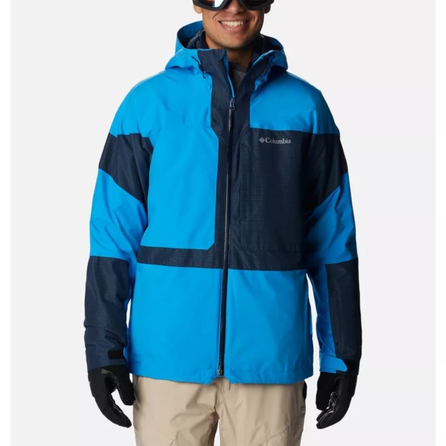Men's Powder Canyon Interchange Jacket Compass Blue/Coll Navy Ripstop Columbia Sale
