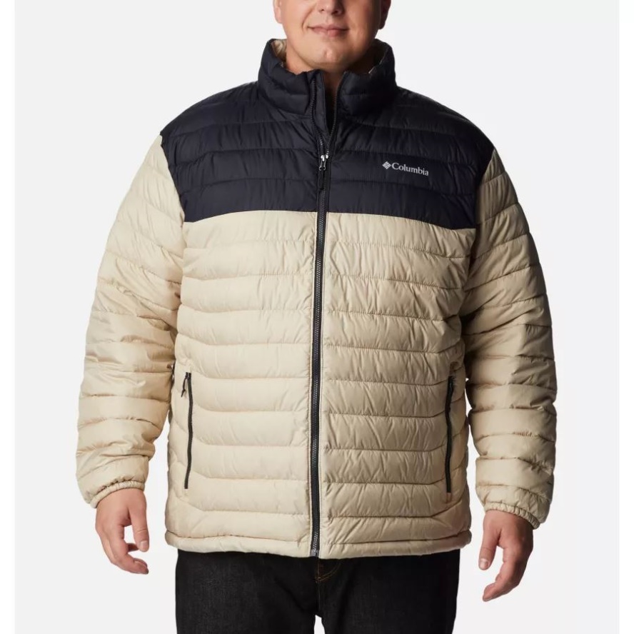 Men's Powder Lite Insulated Jacket Big Ancient Fossil/Black Columbia Sale