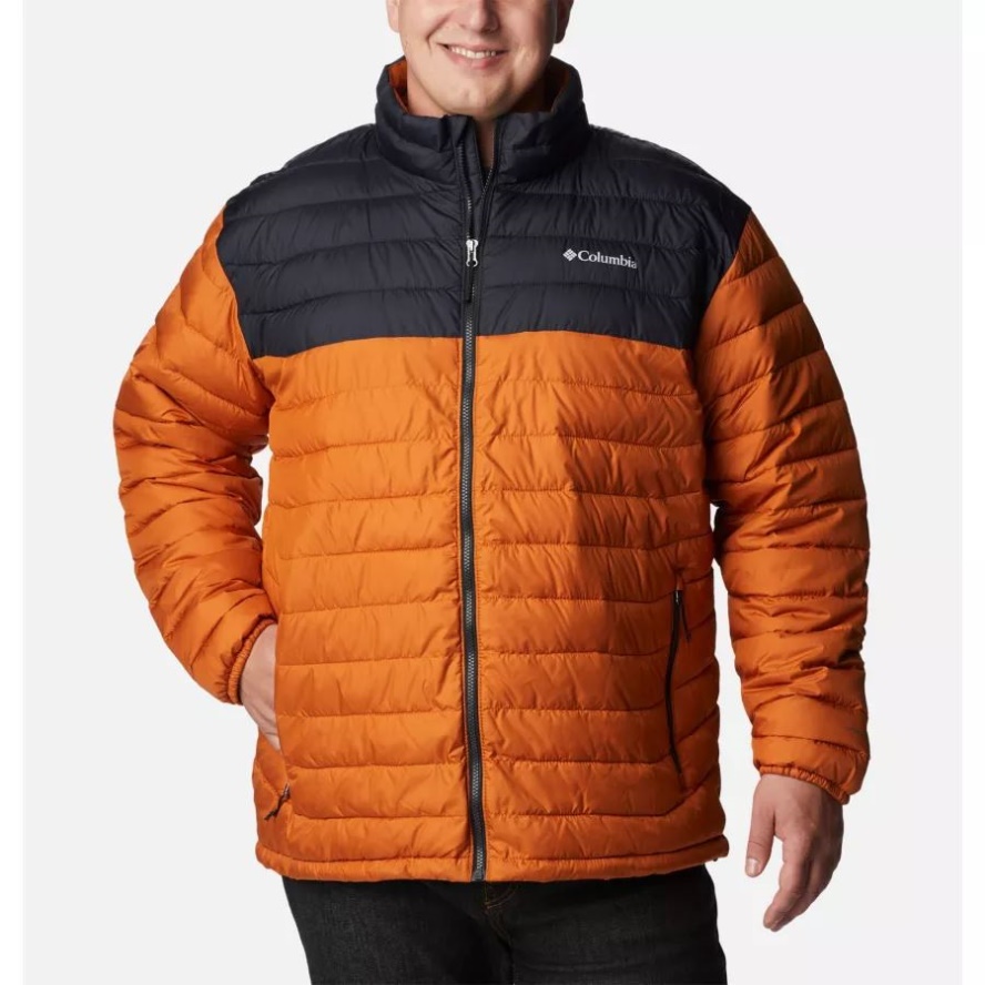 Men's Powder Lite Insulated Jacket Big Columbia Sale Warm Copper/Black