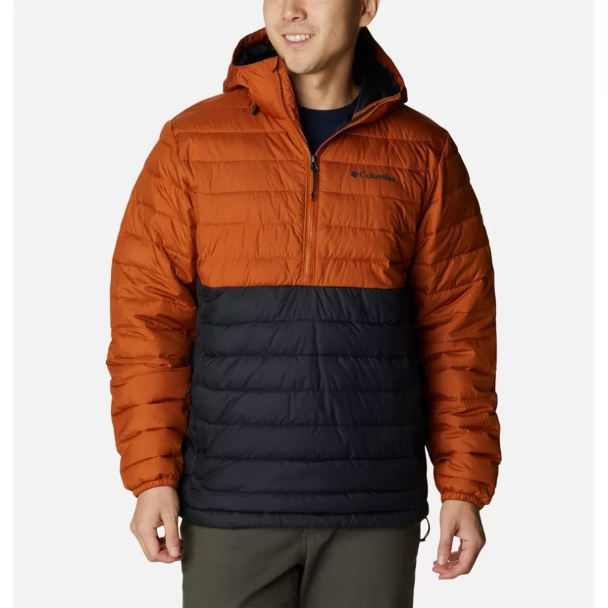 Men's Powder LiteInsulated Anorak Warm Copper/Black Columbia Sale