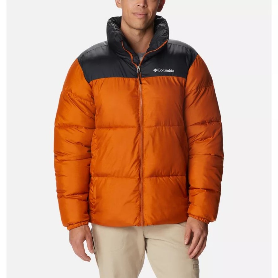 Men's Puffect II Puffer Jacket Columbia Sale Warm Copper/Black
