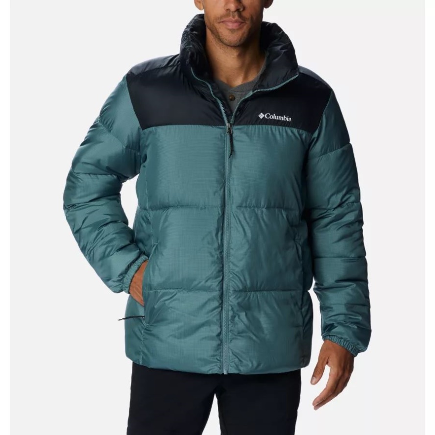 Men's Puffect II Puffer Jacket Metal/Black Columbia Sale