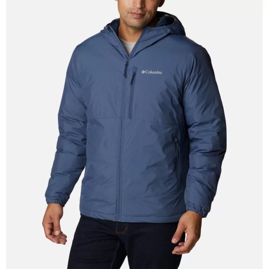 Men's Reno Ridge Hooded Jacket Columbia Sale Dark Mountain