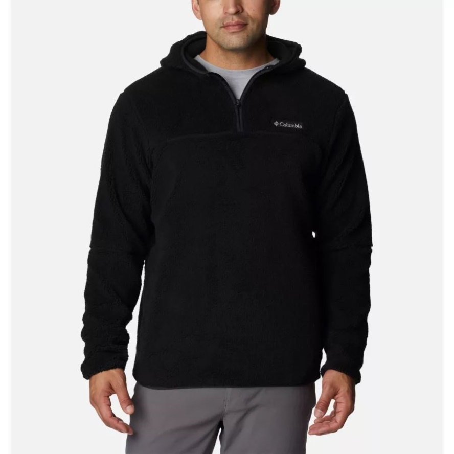 Men's Rugged Ridge III Sherpa Pullover Hoodie Black Columbia Sale