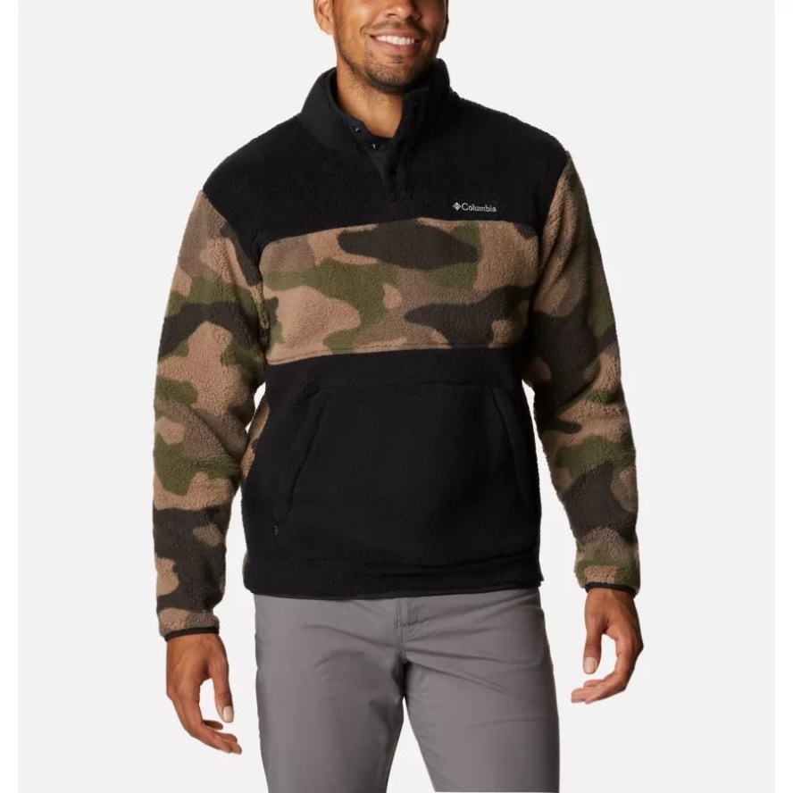 Men's Rugged Ridge Sherpa Pullover Columbia Sale Black/Alpine Tundra Camo