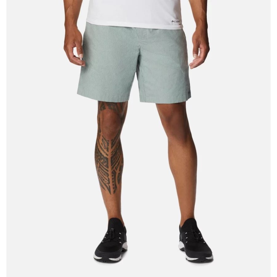 Men's Sage Springs Linen Shorts Niagara Oxford Stripe Columbia Sale
