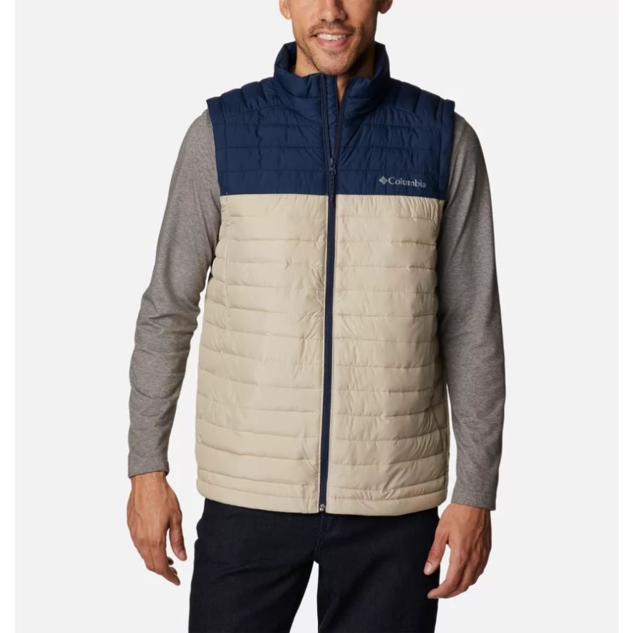 Men's Silver Falls Vest Tall Columbia Sale Ancient Fossil/Collegiate Navy