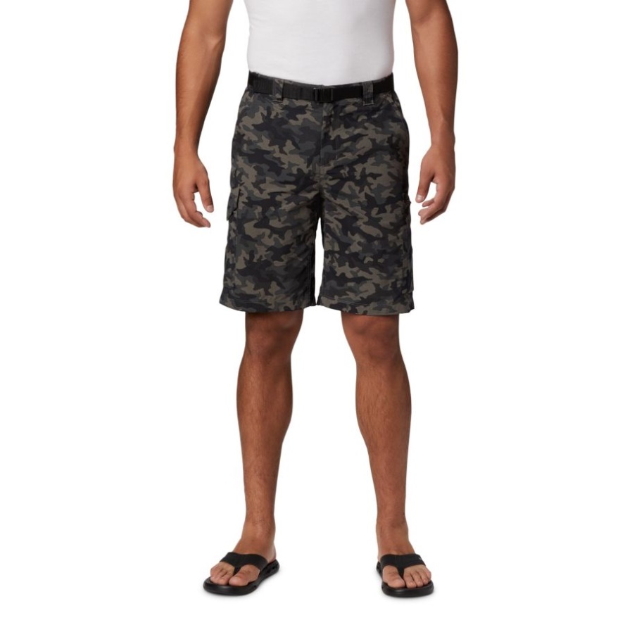 Men's Silver Ridge Printed Cargo Shorts Columbia Sale Black Camo