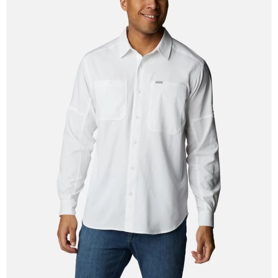 Men's Silver Ridge Utility Lite Long Sleeve Shirt Columbia Sale White