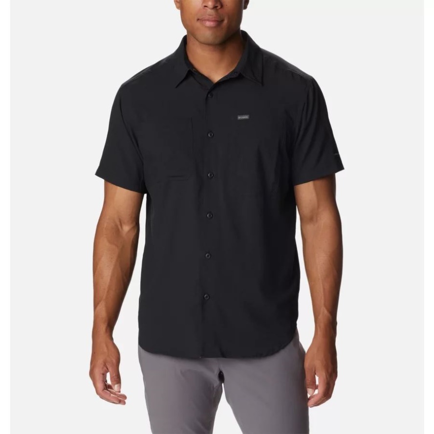 Men's Silver Ridge Utility Lite Short Sleeve Shirt Tall Black Columbia Sale