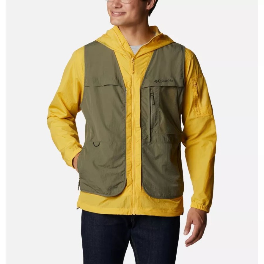 Men's Spring Canyon Wind Interchange Jacket Columbia Sale Stone Green