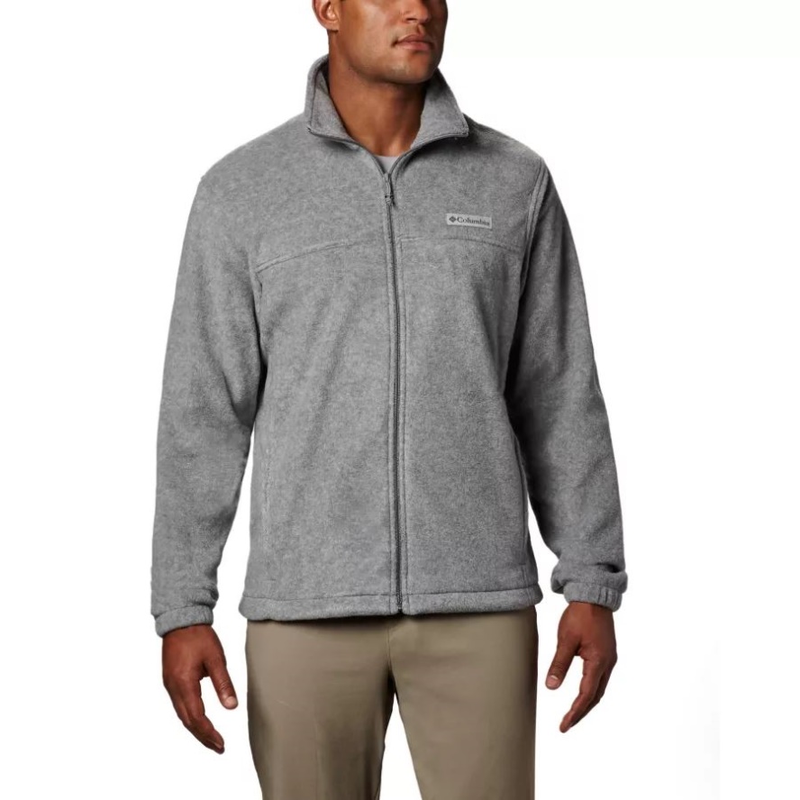 Men's Steens Mountain 2.0 Full Zip Fleece Jacket Tall Columbia Sale Light Grey Heather