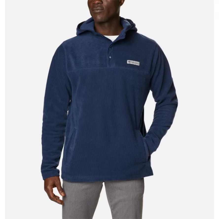 Men's Steens Mountain Novelty Half Snap Fleece Hoodie Columbia Sale Collegiate Navy