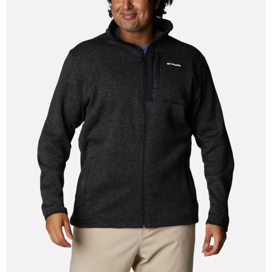 Men's Sweater Weather Fleece Full Zip Big Black Heather Columbia Sale