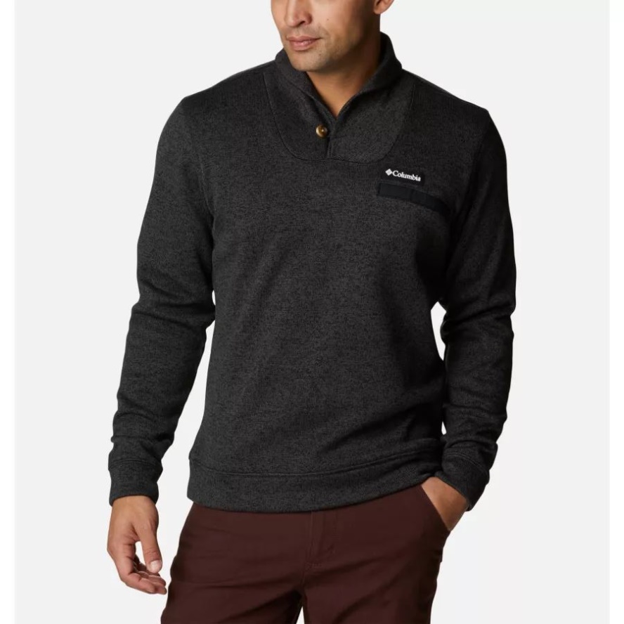 Men's Sweater Weather Fleece Pullover Columbia Sale Black Heather
