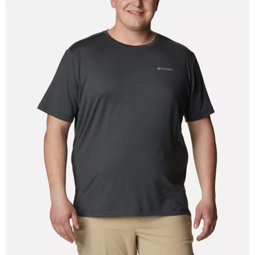 Men's Tech Trail Crew Neck Shirt Big Columbia Sale Shark