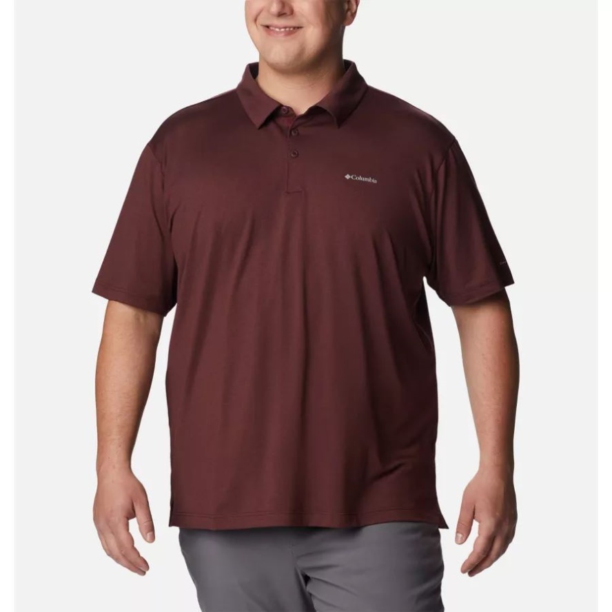 Men's Tech Trail Polo Big Columbia Sale Elderberry