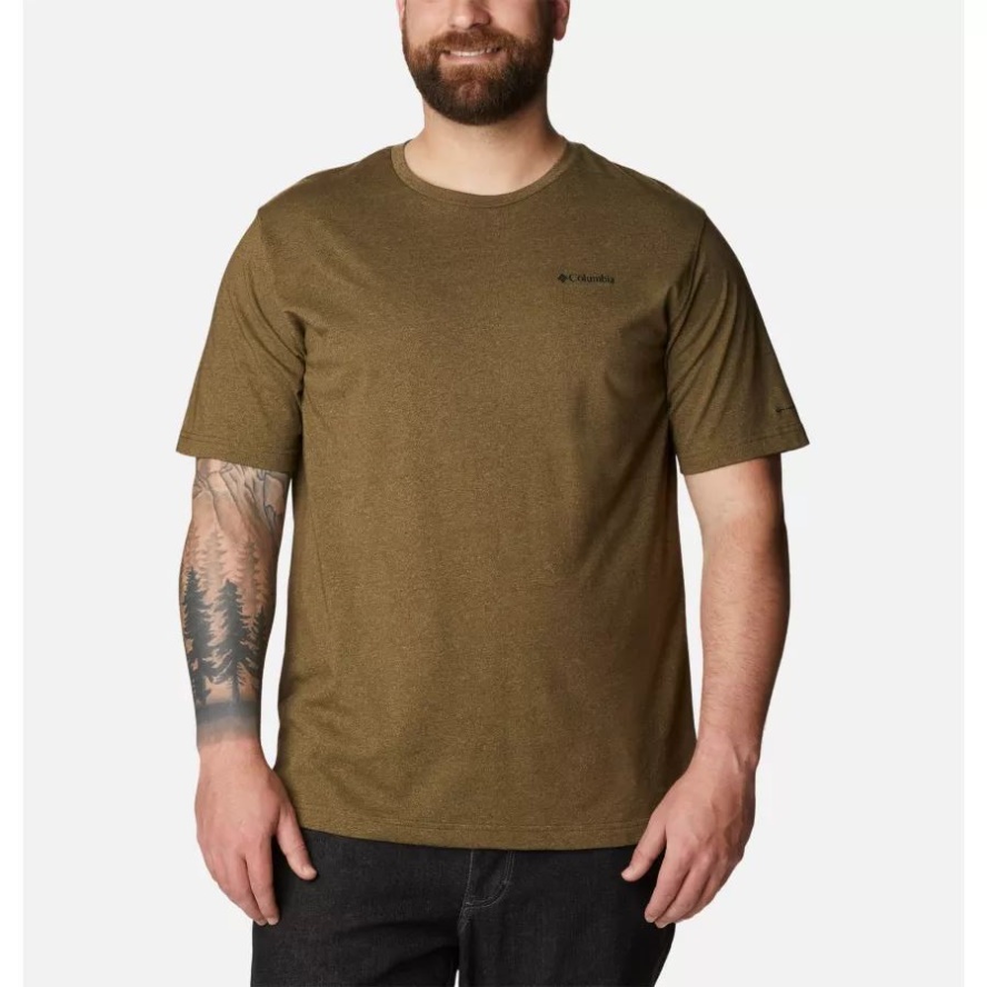 Men's Thistletown Hills Short Sleeve Shirt Big Olive Green/Savory Columbia Sale
