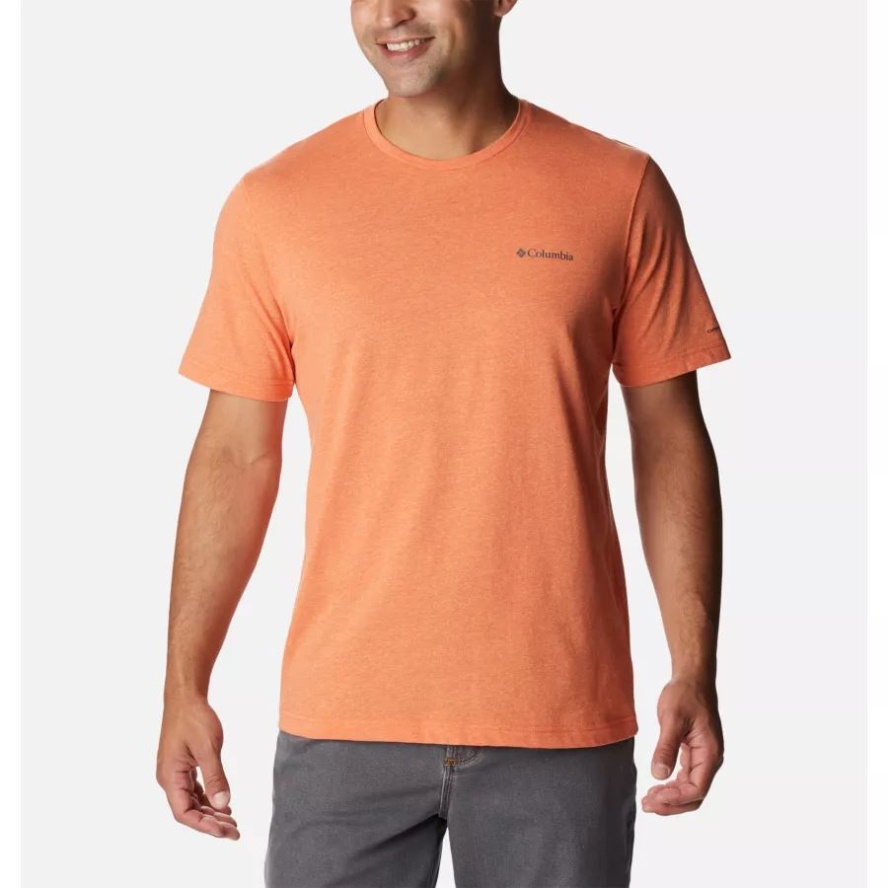 Men's Thistletown Hills Short Sleeve Shirt Desert Orange Double Dye Columbia Sale