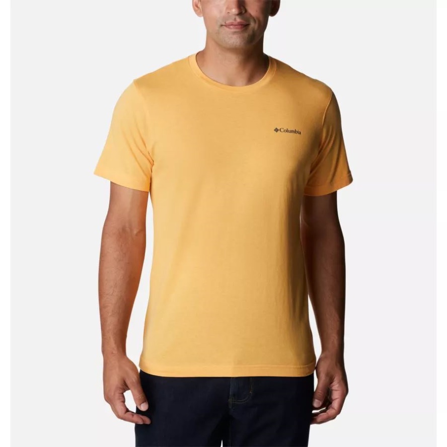 Men's Thistletown Hills Short Sleeve Shirt Tall Columbia Sale Mango Heather