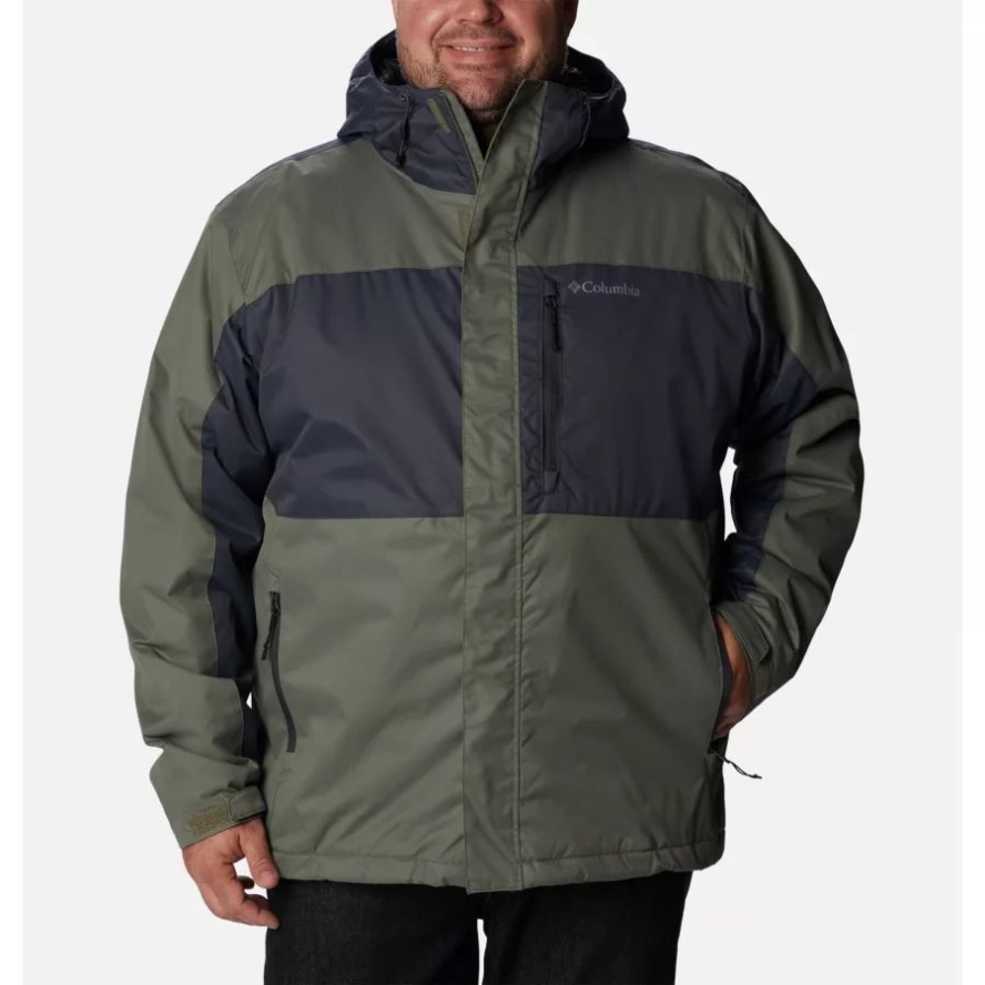 Men's Tipton Peak II Insulated Jacket Big Columbia Sale Stone Green/Shark