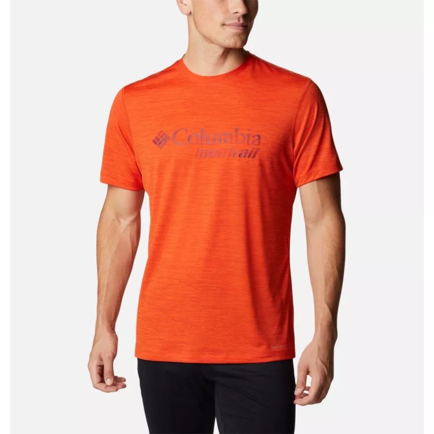 Men's Trinity Trail Technical T-Shirt Columbia Sale Red Quartz