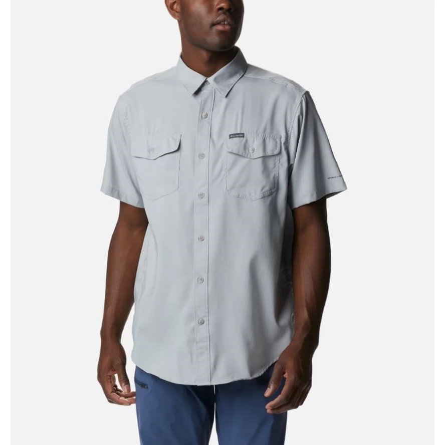 Men's Utilizer II Solid Short Sleeve Shirt Columbia Sale Grey Columbia Sale