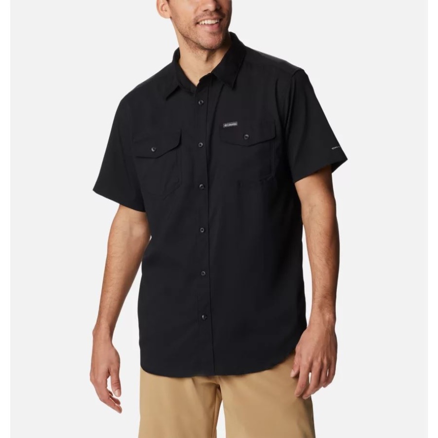 Men's Utilizer II Solid Short Sleeve Shirt Tall Columbia Sale Black