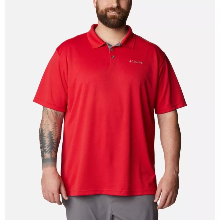 Men's Utilizer Polo Shirt Big Columbia Sale Mountain Red