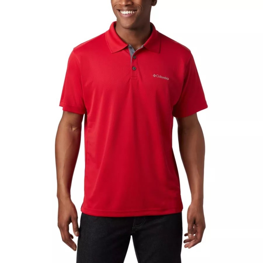 Men's Utilizer Polo Shirt Mountain Red Columbia Sale