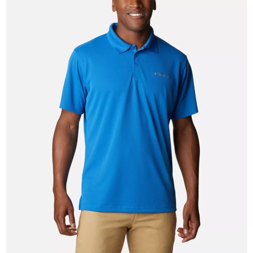 Men's Utilizer Polo Shirt Tall Columbia Sale Bright Indigo