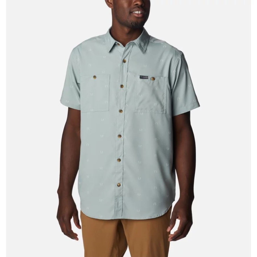 Men's Utilizer Printed Woven Short Sleeve Shirt Columbia Sale Niagara Hammocked