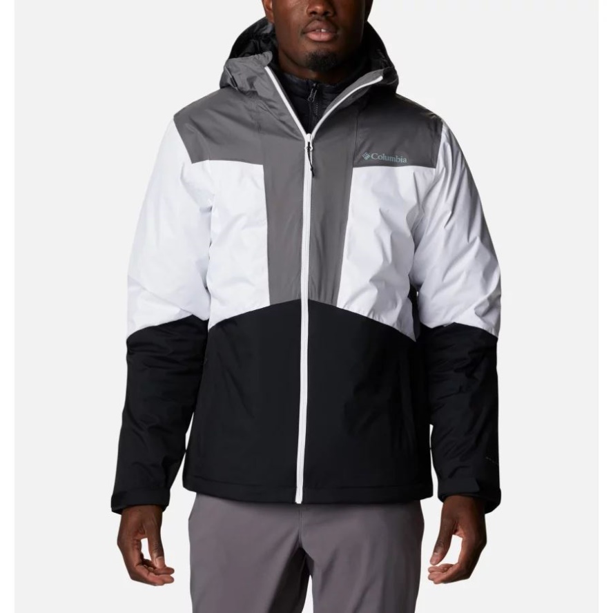 Men's Wallowa Park Waterproof 3-in-1 Interchange Jacket Columbia Sale Black/City Grey/White