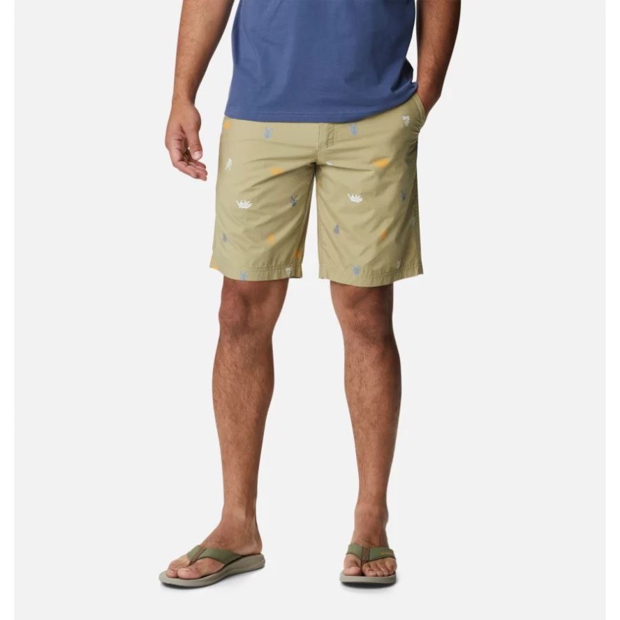 Men's Washed Out Casual Printed Shorts Columbia Sale Savory Camp Social Multi Print
