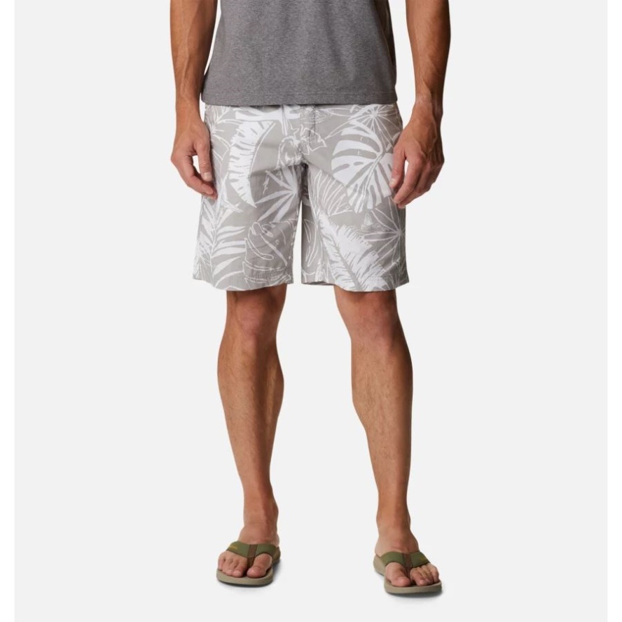 Men's Washed Out Printed Shorts Columbia Sale Grey King Palms Print Columbia Sale