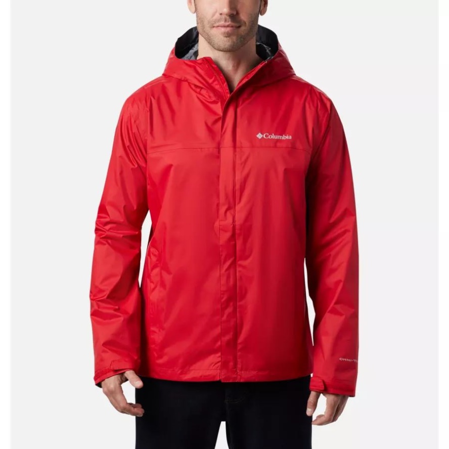 Men's Watertight II Rain Jacket Tall Mountain Red Columbia Sale