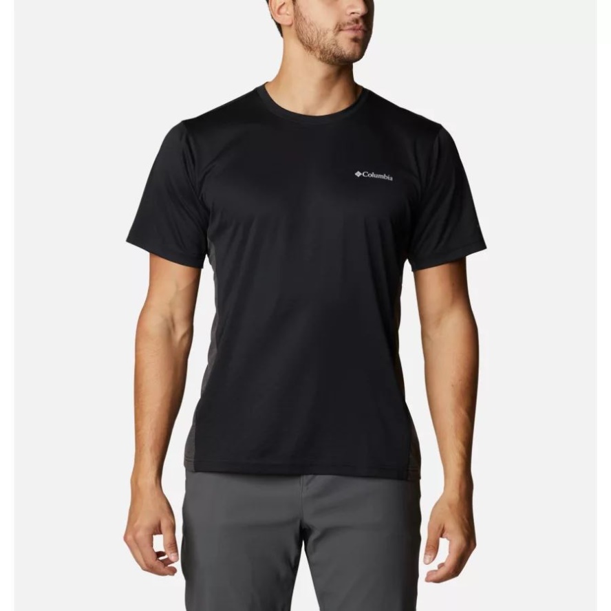 Men's Zero Ice Cirro-Cool Technical T-Shirt Black/Black Heather Columbia Sale