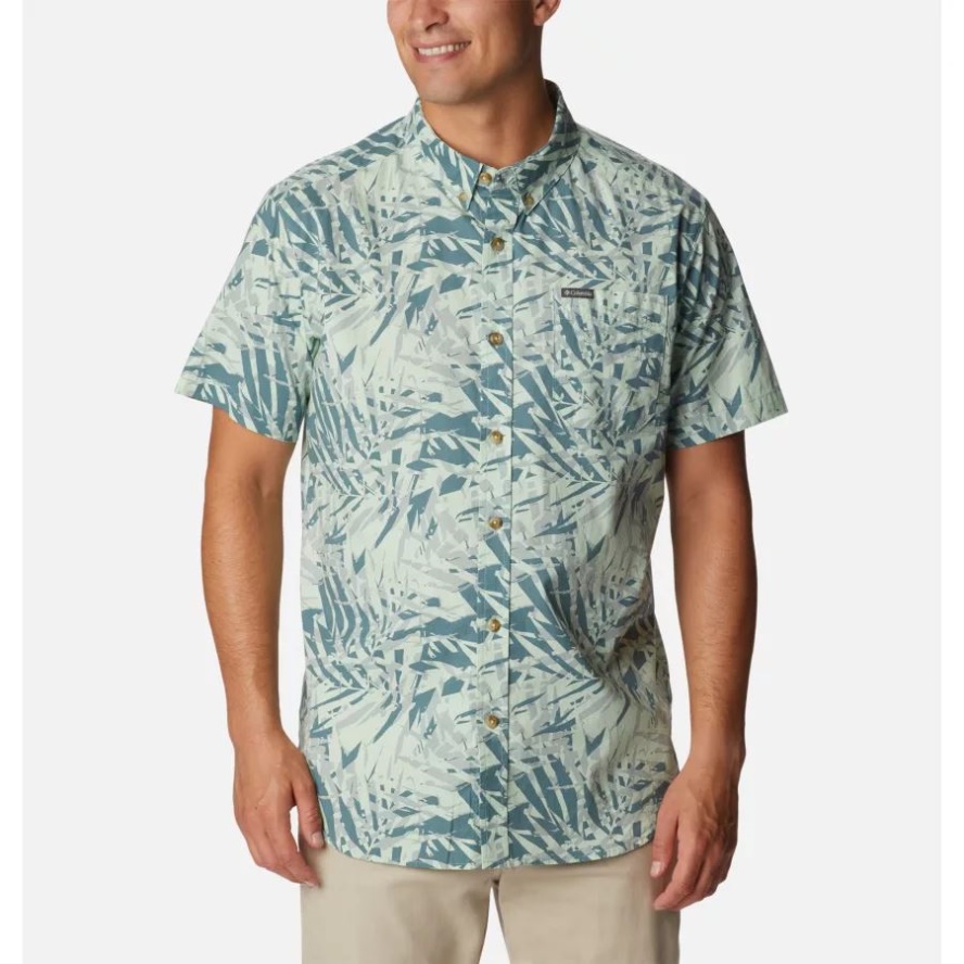 Metal Dye Palms Columbia Sale Men's Rapid Rivers Printed Short Sleeve Shirt