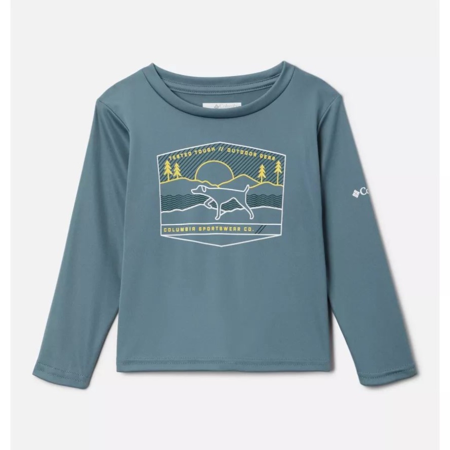 Metal/Hound Scape Boys' Toddler Grizzly Peak Long Sleeve Graphic T-Shirt Columbia Sale