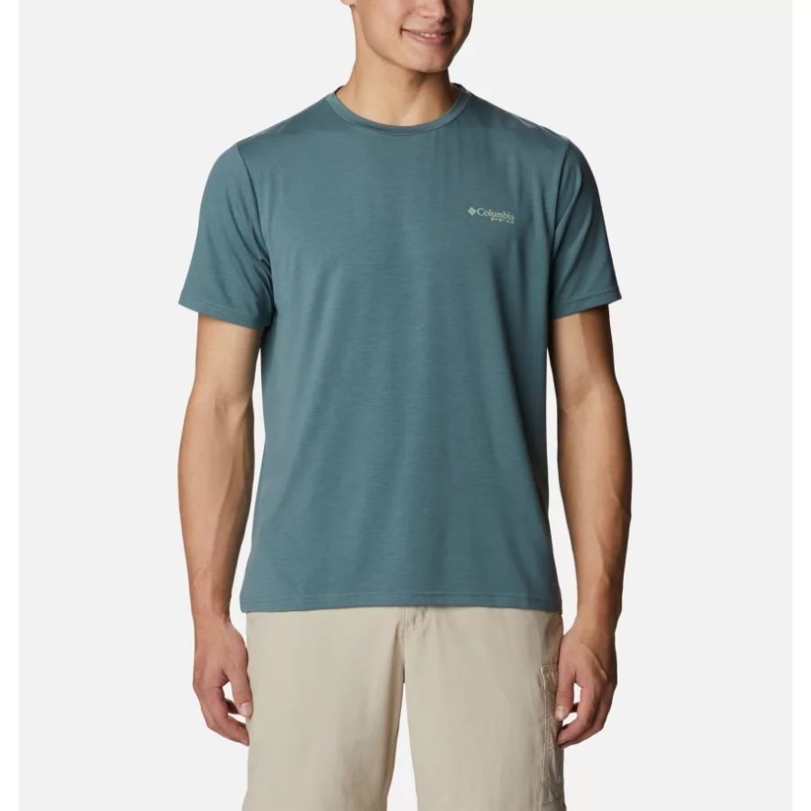 Metal/Safari Marlin Tropics Columbia Sale Men's PFG Triangle Fill Tech T-Shirt