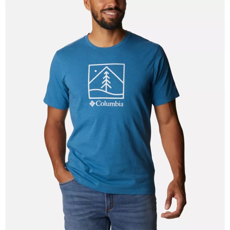 Mineral Blue/Plant It Graphic Columbia Sale Men's Break it Down T-Shirt