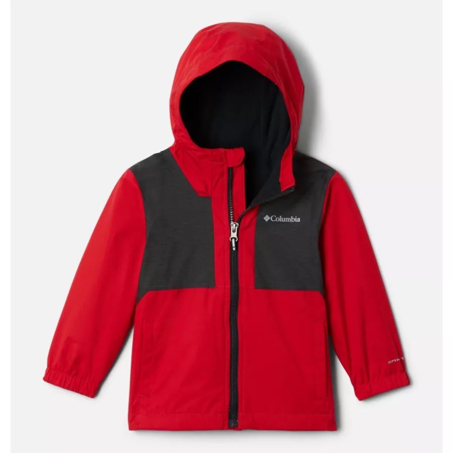 Mountain Red/Black Slub Boys' Toddler Rainy Trails Fleece Lined Jacket Columbia Sale