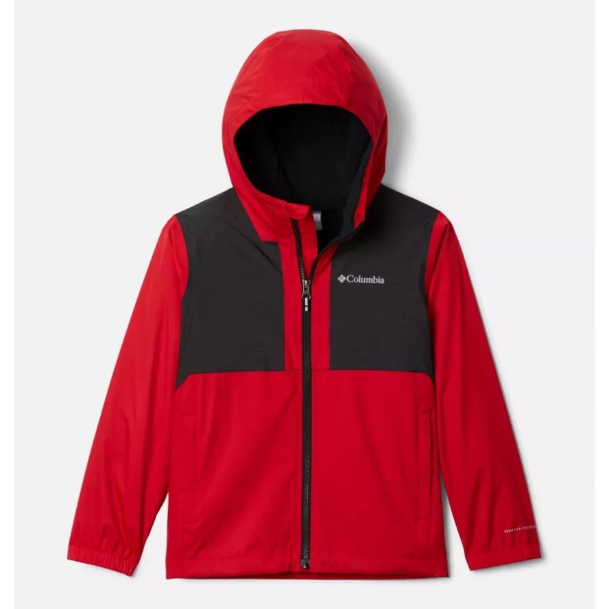 Mountain Red/Black Slub Columbia Sale Boys' Rainy Trails Fleece Lined Jacket