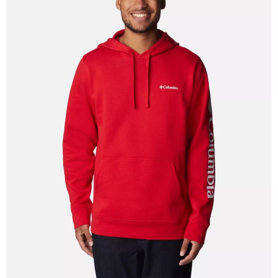 Mountain Red/CSC Sleeve Logo Men's Columbia Sale Trek Hoodie Columbia Sale