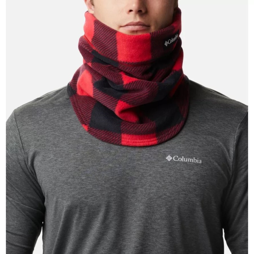 Mountain Red Check Print Columbia Sale Unisex CSC II Fleece Gaiter