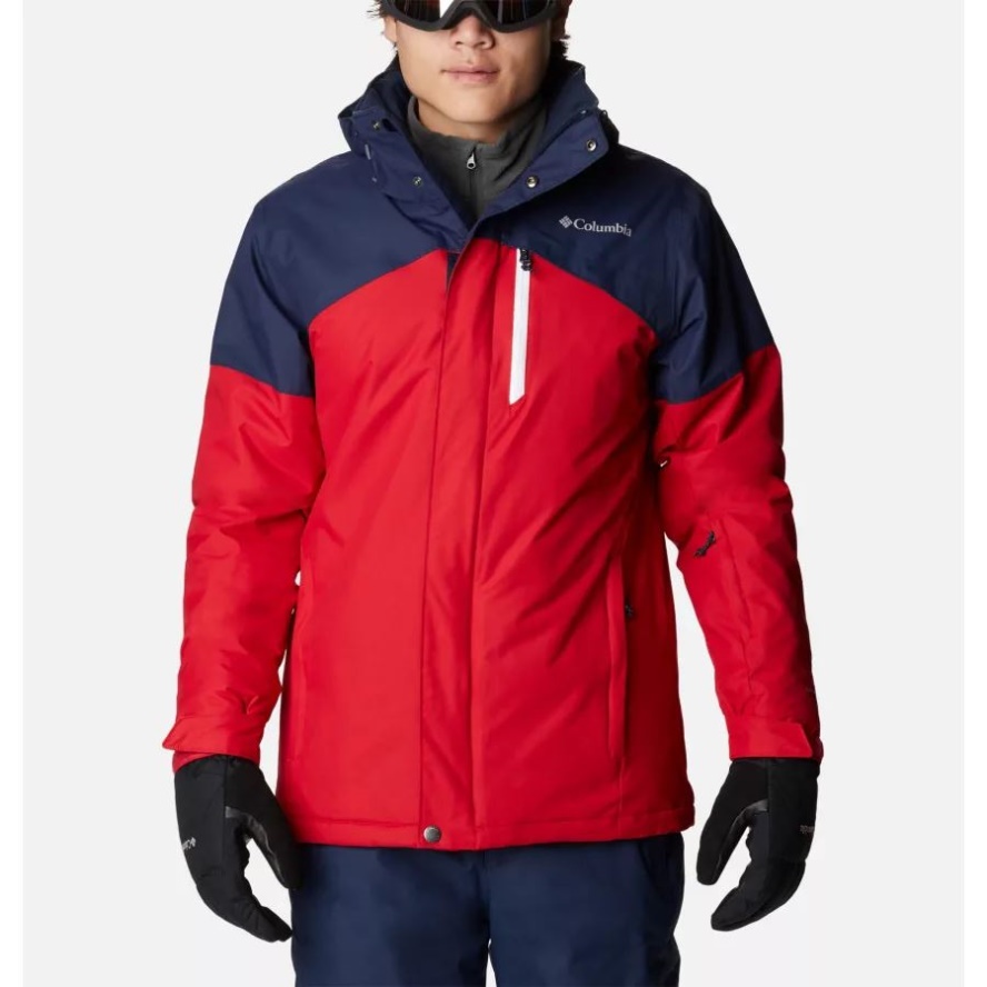 Mountain Red/Collegiate Navy Columbia Sale Men's Last Tracks Ski Jacket