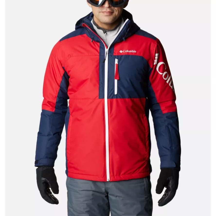 Mountain Red/Collegiate Navy Columbia Sale Men's Timberturner II Ski Jacket